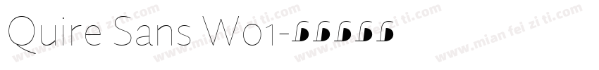 Quire Sans W01字体转换
